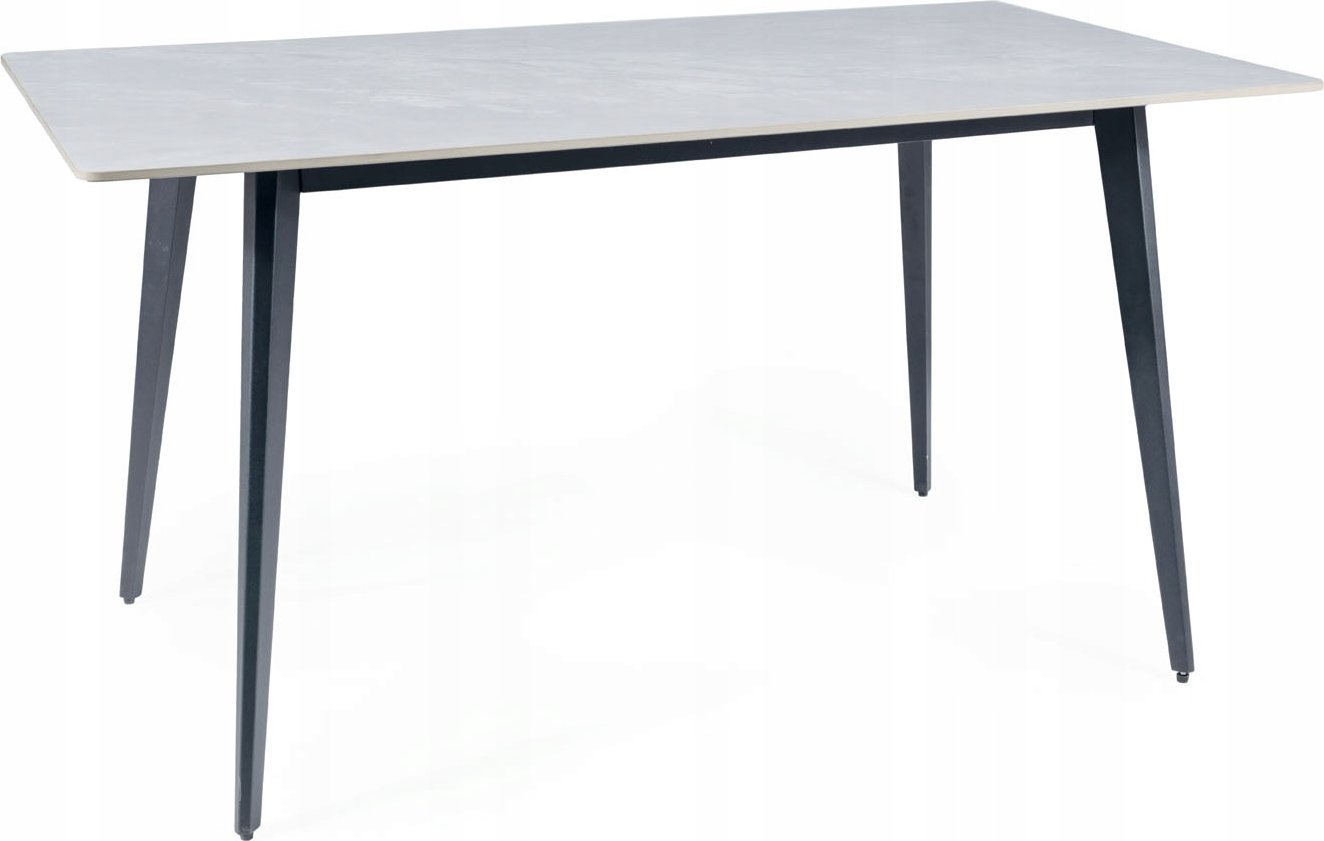 Signal Stół prostokątny IVY marmur szary/czarny 140x80