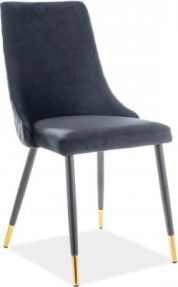 Signal KRZESŁO PIANO VELVET CZARNY/ZŁOTY STELAŻ/CZARNY BLUVEL 19