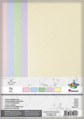 Titanum Filc A4 mix kolorów 10szt