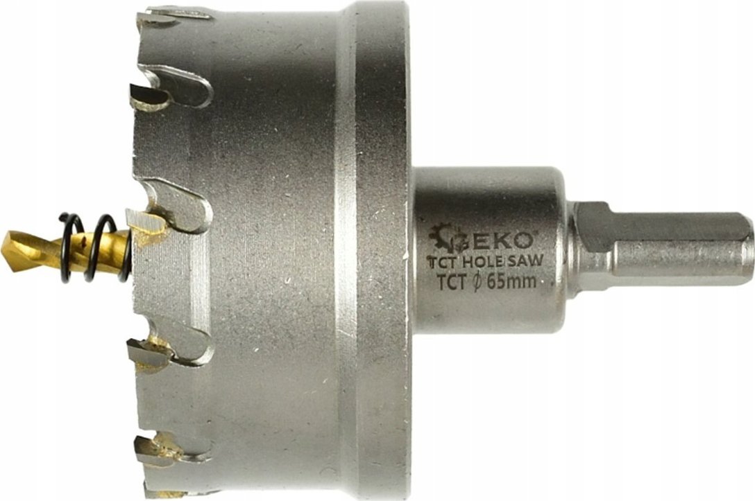 Geko Otwornica widiowa - koronka do metalu 65mm z wiertłem tytanowym (30)