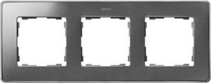 Kontakt-Simon Simon Detail 82 Ramka potrójna Detail SELECT-metal ALUMINIUM / podstawa Chrom 8201630-093