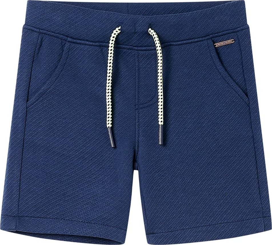 vidaXL Szorty dziecięce ze sznurkiem, ciemnoniebieskie, 128