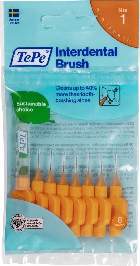 TePe Ekologiczne szczoteczki międzyzębowe, 0,45mm, 8 szt.