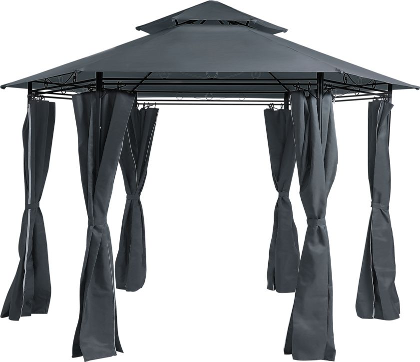 Shumee Pawilon ogrodowy 350 cm ciemnoszary PORTEL