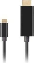 Kabel USB Lanberg USB-C - HDMI 0.5 m Czarny (CA-CMHD-10CU-0005-BK)