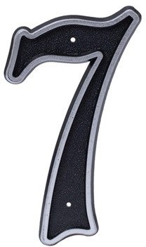 BLASTIC HOUSE NUMBER 7 150MM BLACK