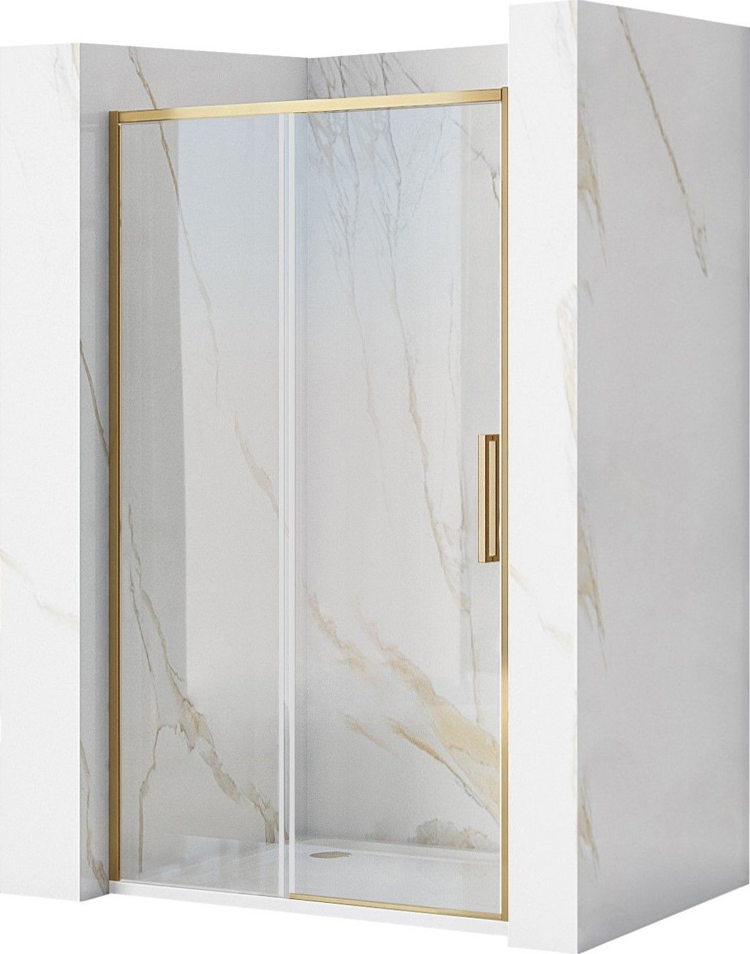 Rea Drzwi Prysznicowe Przesuwne REA Rapid Slide 120 Złote Szczotkowane