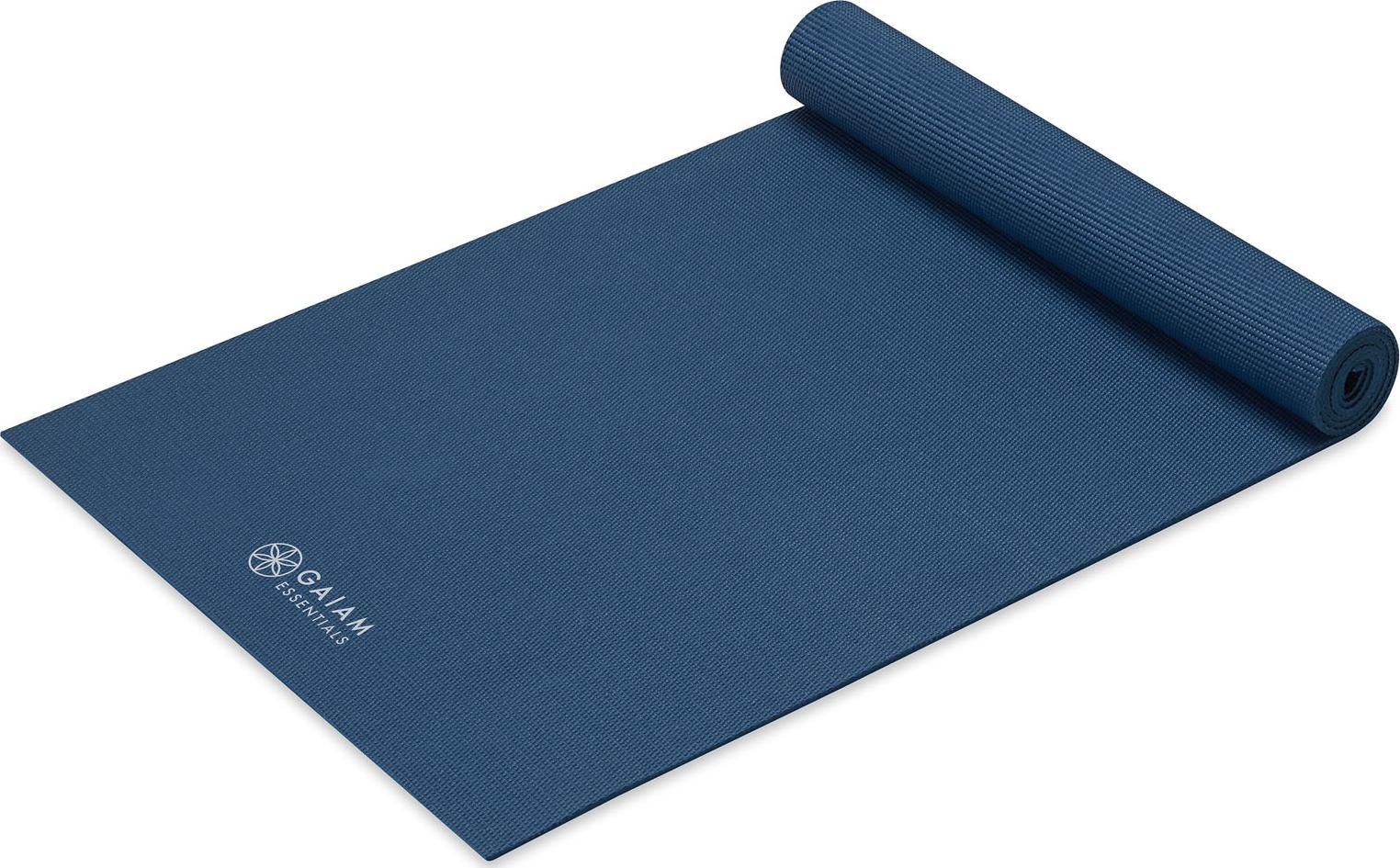 Gaiam GAIAM ESSENTIALS MATA DO JOGI 6 MM Z PASKIEM NAVY 63314