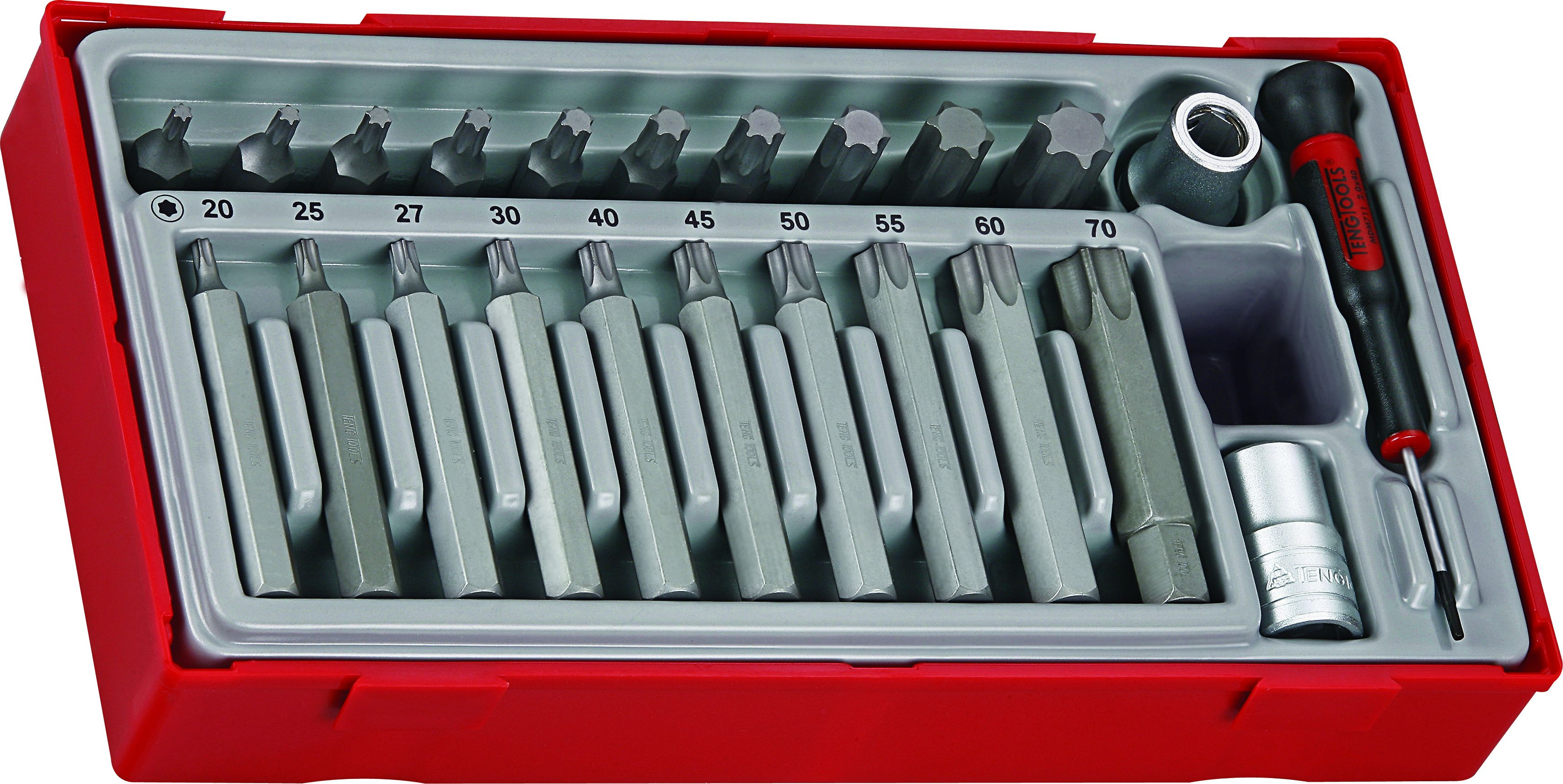 Teng Tools Zestaw 23-elementowy kluczy nasadowych 1/2'' do grotów TX (6886-0105)
