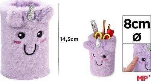 Piórnik BT21 Pojemnik pluszowy na przybory szkolne Unicorn