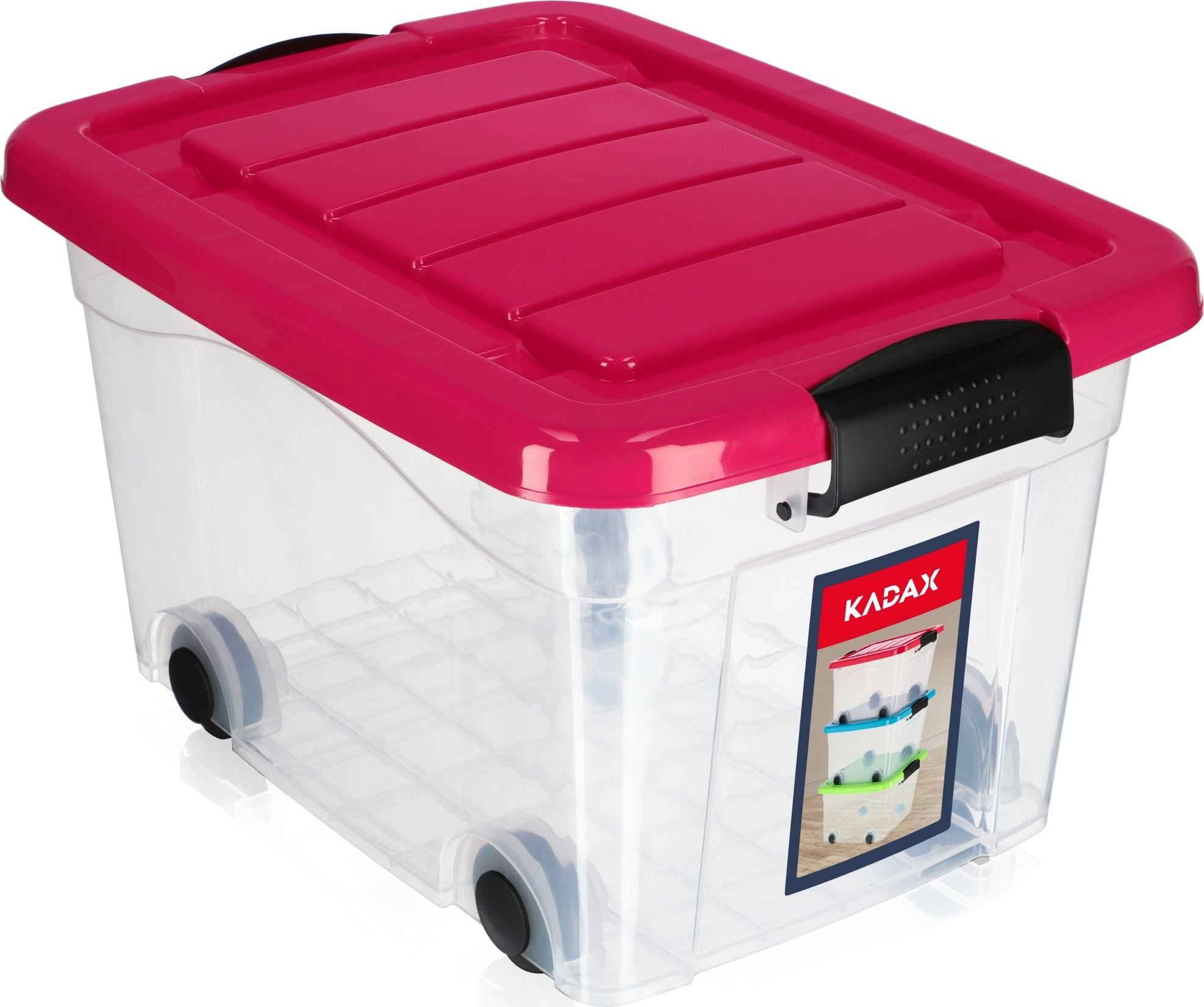 Kadax Pudełko Pojemnik Organizer Zabawki Na Kółkach 20L