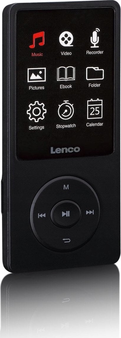 Lenco LENCO Xemio-669BK MP4-Player mit großem Display Akku 8GB grau