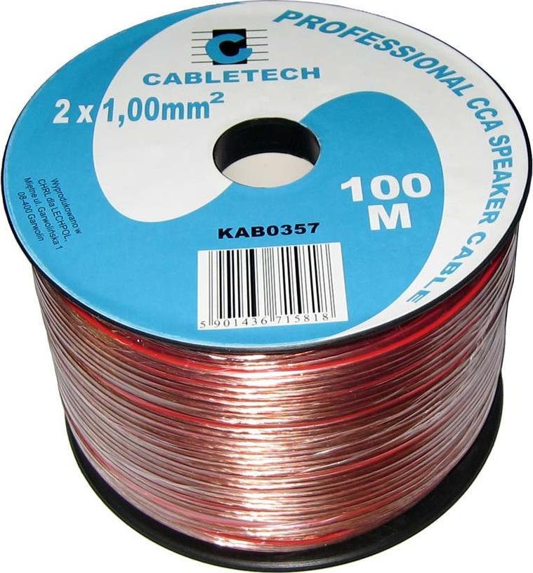 Przewód Cabletech Kabel głośnikowy CCA 1.0mm