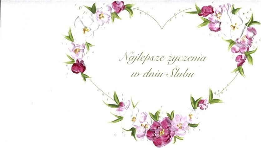 MAK Karnet Ślub DL S31 - Duże serce