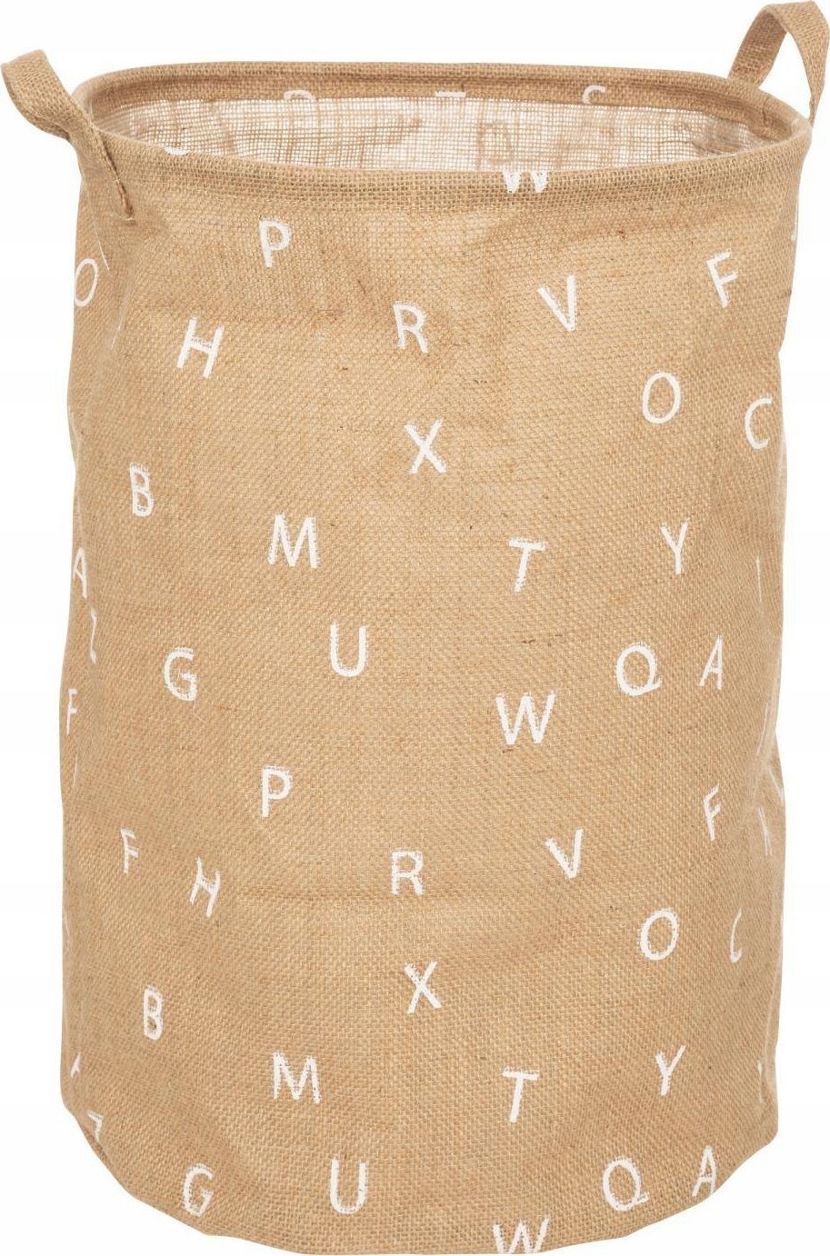 Atmosphera Kosz na zabawki Alfabet, jutowy, składany, Ø 35 cm