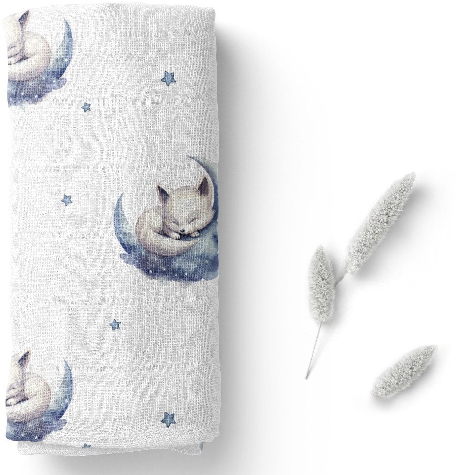 BOCIOLAND BL190-PIELUSZKA BAMBUSOWA 40X40 ŚPIĄCE LISKI