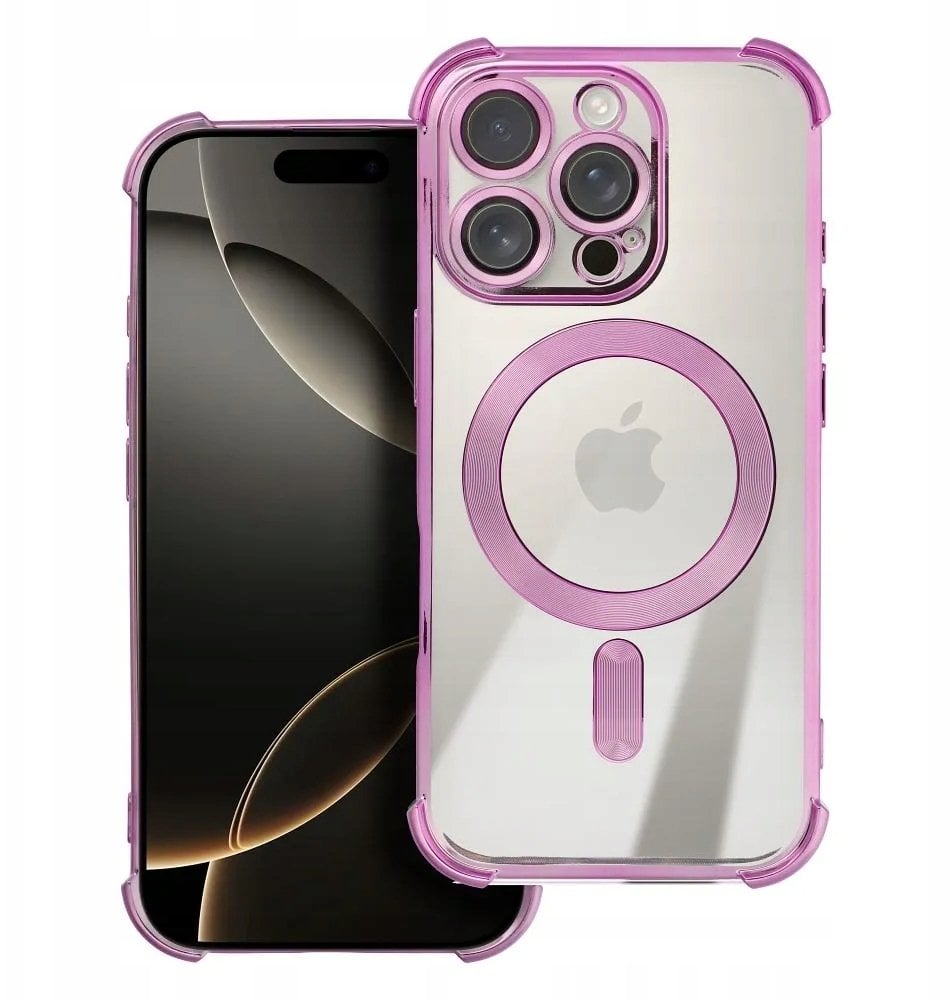 Futerał do iPhone 17 PRO kompatybilny z MagSafe Antishock Electro purpurowy