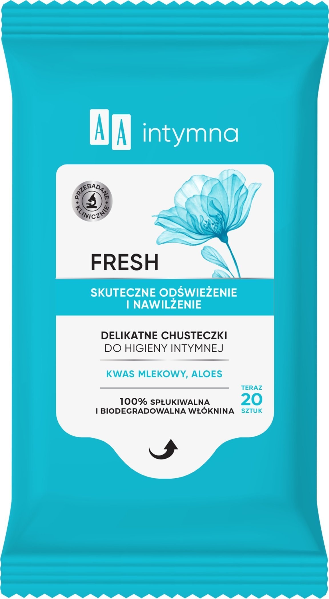Alkotest AA_Intymna Fresh delikatne husteczki do higieny intymnej 20szt.
