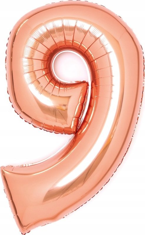 AMSCAN Balon foliowy cyfra 9 różowe złoto 47x66cm 9913224