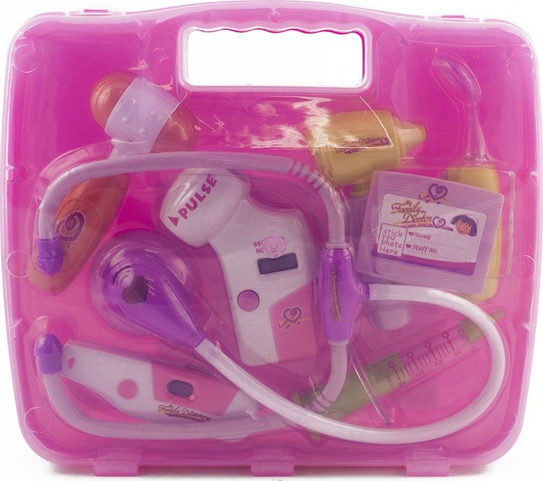 Zestaw lekarza w walizce + światła różowy
