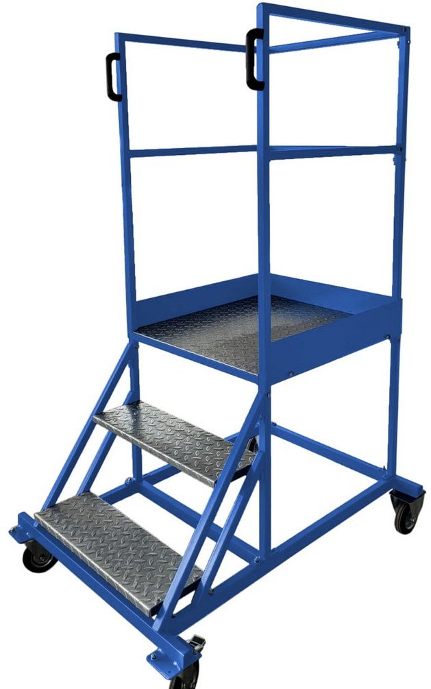 Stalowy podest roboczy jezdny 2 stopnie i platforma (standard)