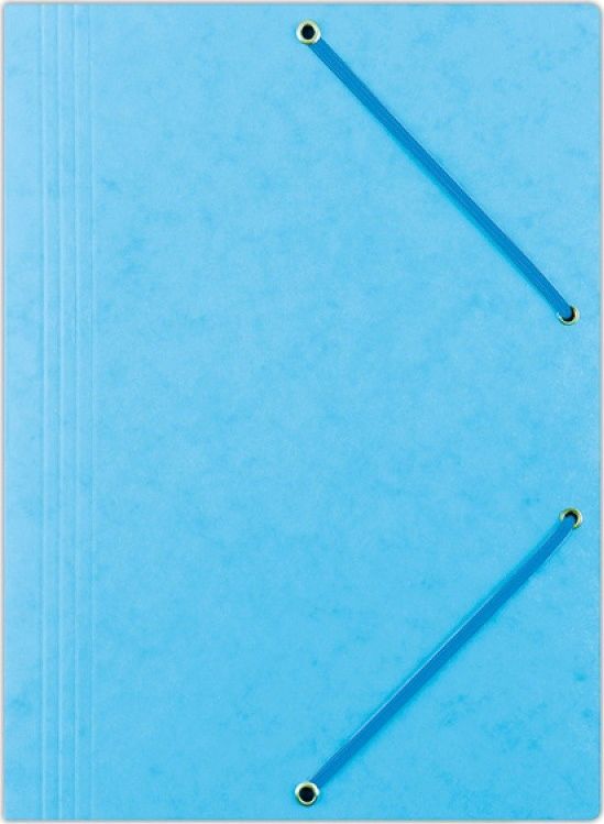 Donau Teczka z gumką DONAU, preszpan, A4, 390gsm, 3-skrz., jasnoniebieska