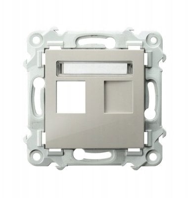 SZAFIR Obudowa gniazda pojedynczego typu Keystone prosta kaszmirowy beż GPK-1Z/p/83