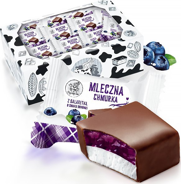 Flying Cow Mleczna chmurka z galaretką o smaku borówkowym 1 kg