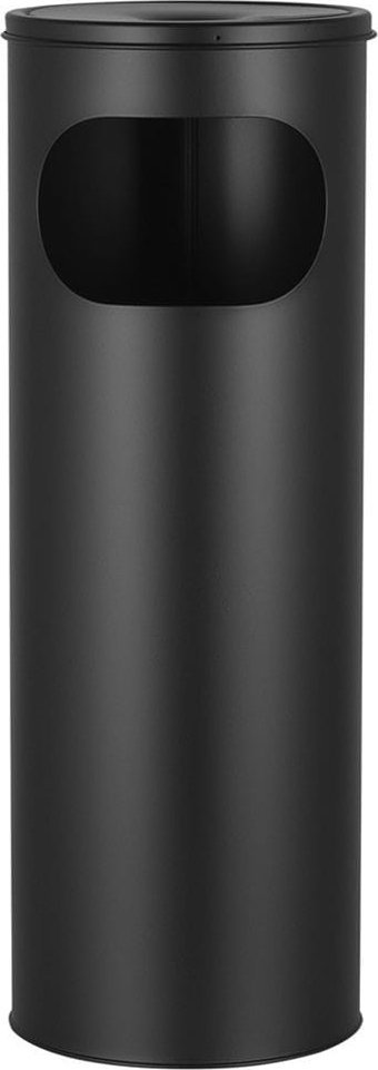 Kosz na śmieci Metlex Koszopopielnica stojąca duża czarna MX9160BL METLEX