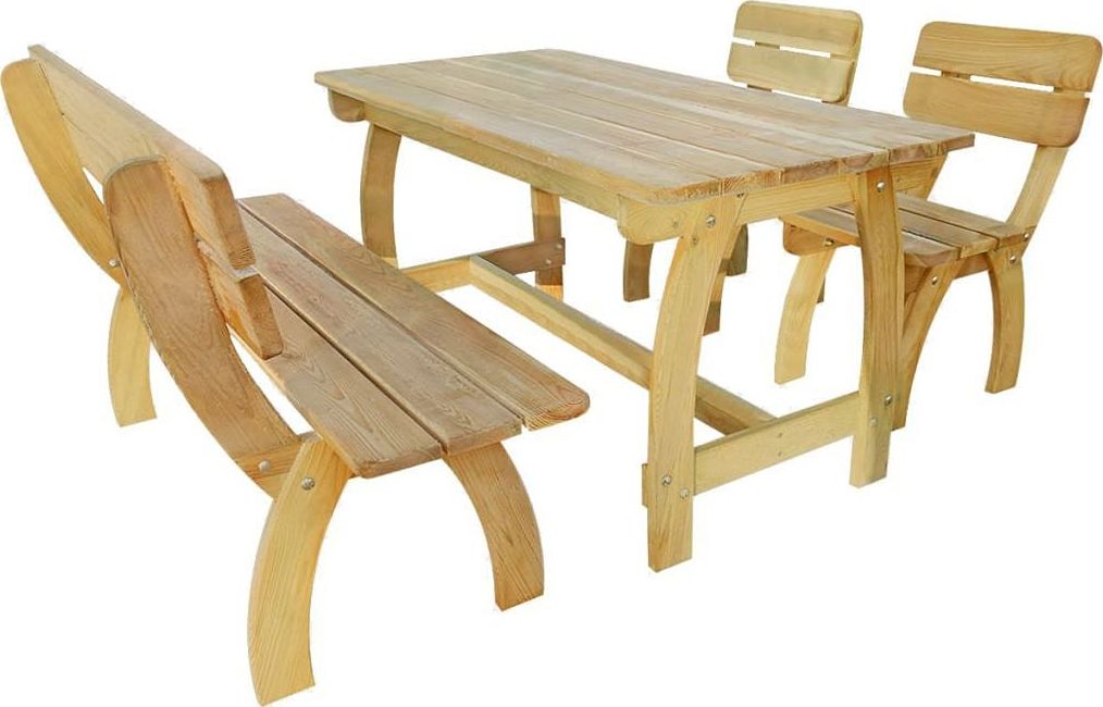 Elior zestaw drewnianych mebli ogrodowych Darco, brązowy (3628)