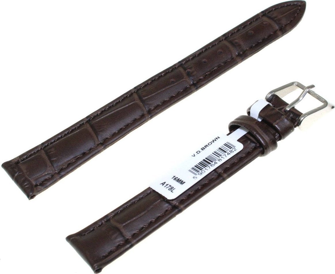 Chermond Skórzany pasek do zegarka Chermond 16 mm A178L.16 brązowy XL