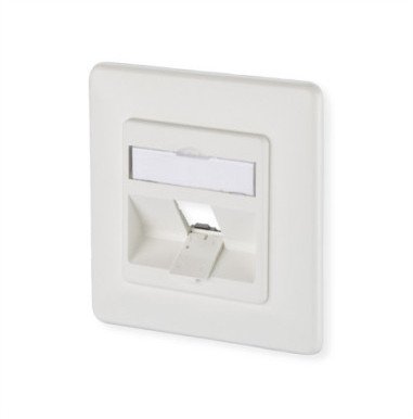 Modułowa puszka ścienna METZ CONNECT, 1 port, czysta biel