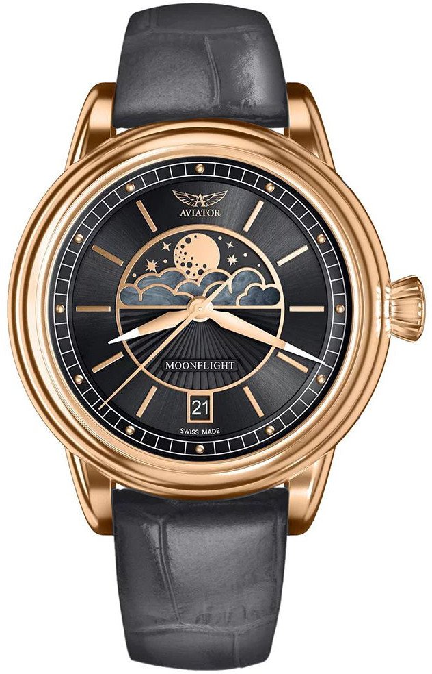 Zegarek damski Aviator V.1.33.2.253.4GM szary