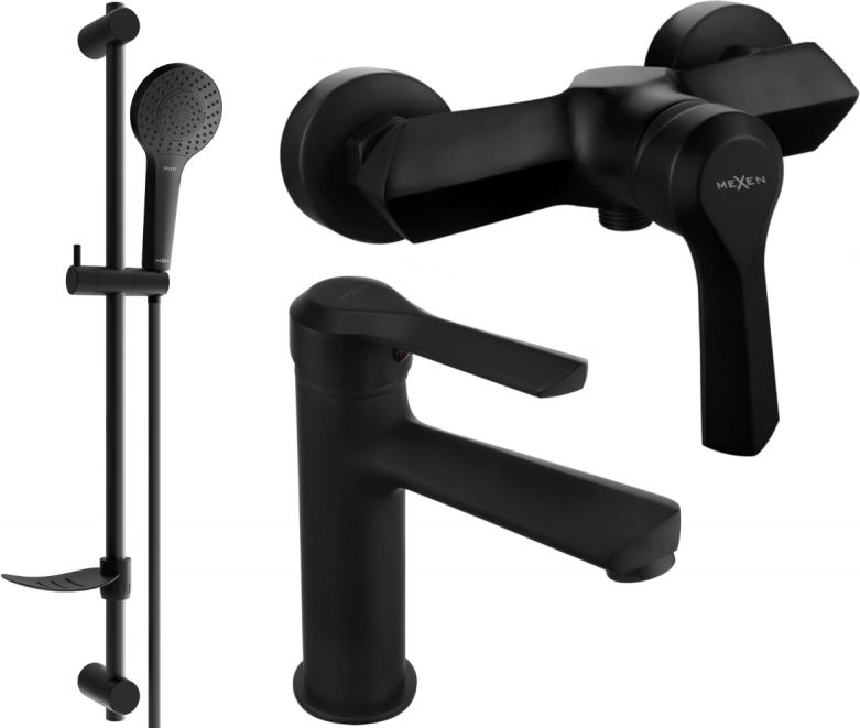 Mexen Mexen Sabre DF05 zestaw prysznicowy, czarny - 72104DF05-70