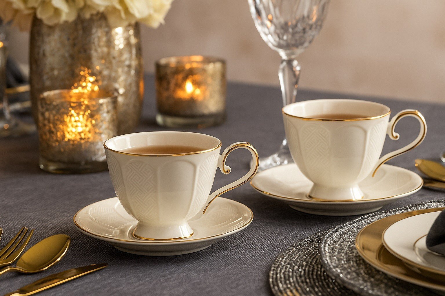 Komplet 2 filiżanek 220 ml + spodki Dubai