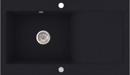 Zlewozmywak Berg ZLEWOZMYWAK GRANITOWY BERG ENYA BRE1211 1,0 OC CZARNY METALIK