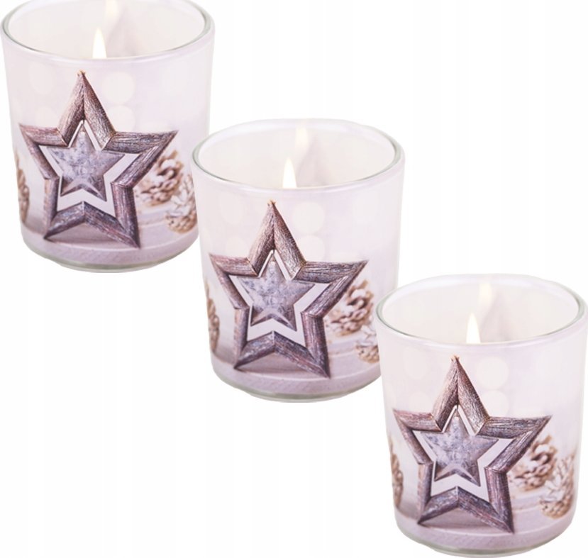 3x Świeca świeczka zapachowa Winter Star Wanilia