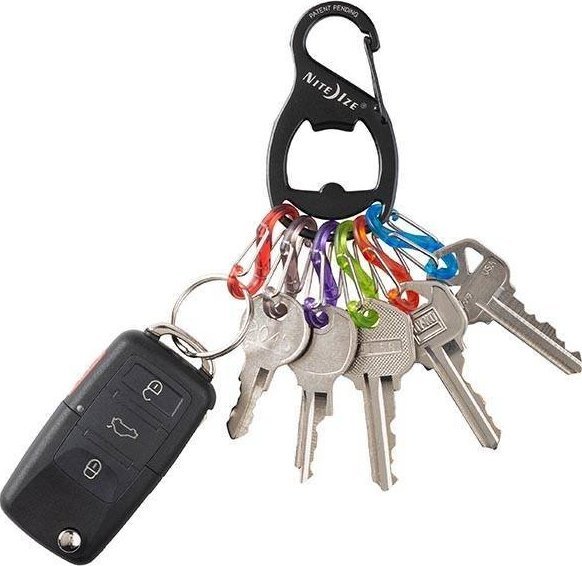 NiteIze Karabinek z otwieraczem Nite Ize KeyRack Czarny