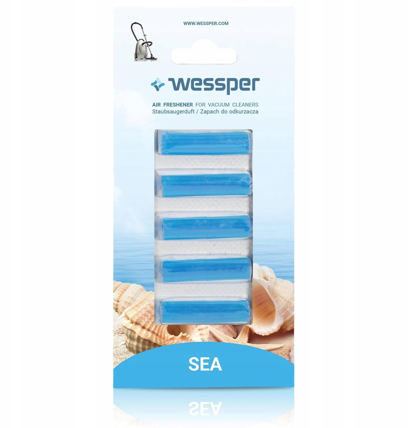 Wkład zapachowy Wessper do odkurzacza zapach morski /5szt.
