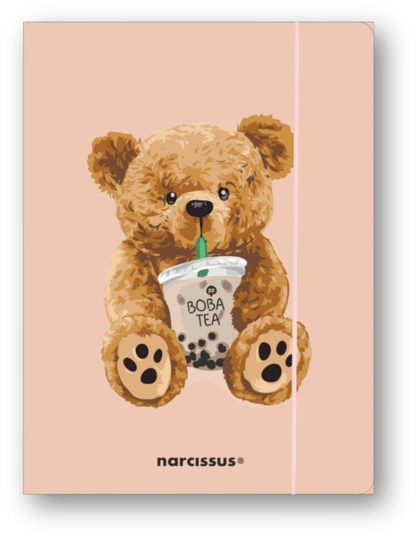 MFP paper Teczka A4+ z gumką Teddies&Miś Boba Tea