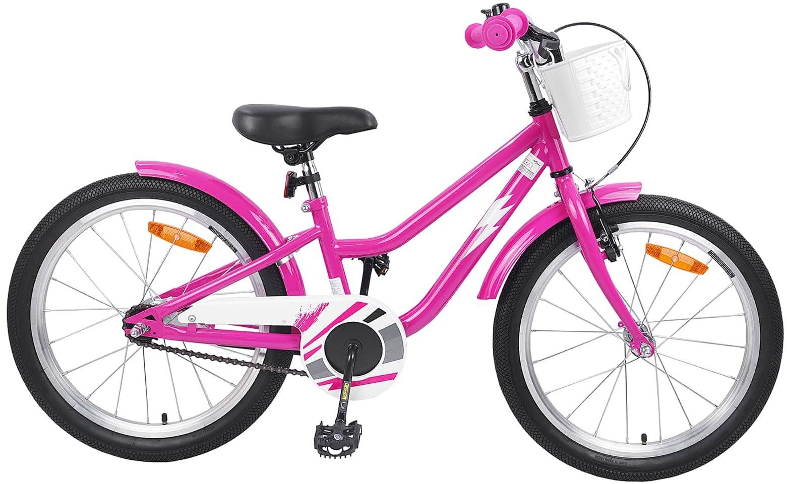 vidaXL Rower Dziecięcy 20 Cali dla dzieci w wieku 6-11 lat Ciemny Róż