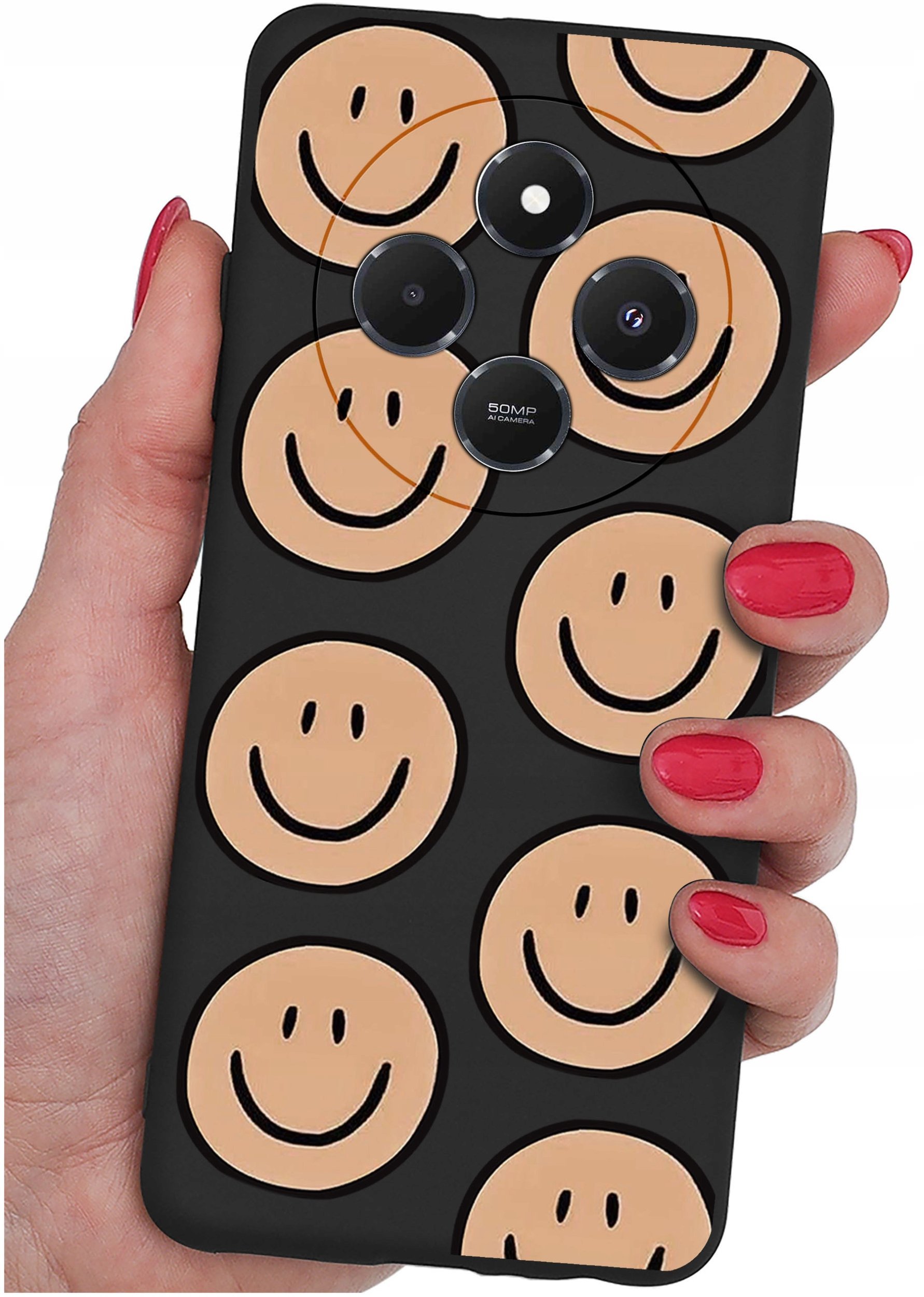 Etui do Xiaomi Redmi 14C WZORY |SILIKONOWE MATT CASE + SZKŁO 9H