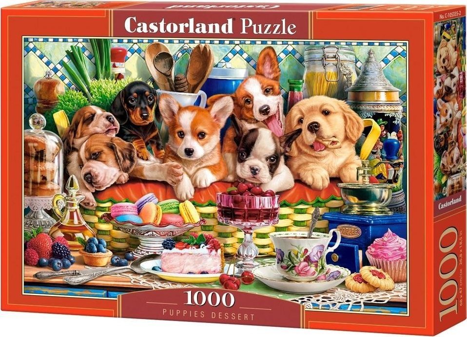 Puzzle 1000 Puppies Dessert CASTOR
