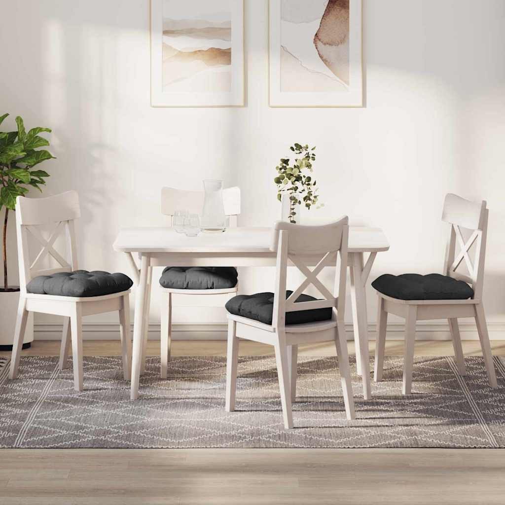 vidaXL Poduszki na siedziska 4 pcs Ciemnoszary 45 x 45 cm