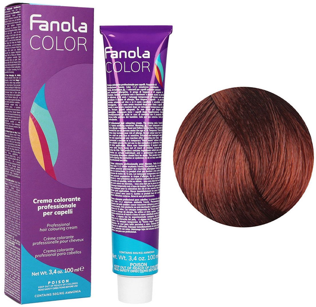 Fanola Color Krem koloryzujący Farba do włosów 100ml Blonde Copper (7.4)