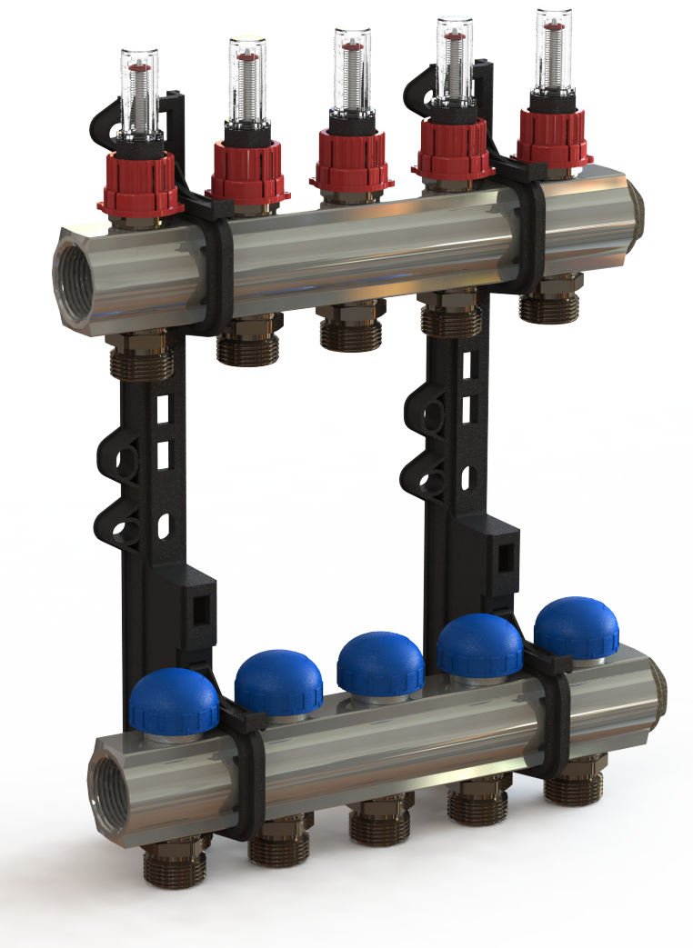Purmo Rozdzielacz Invest 6-drogowy + akcesoria (FBWMRNT0640300P0)