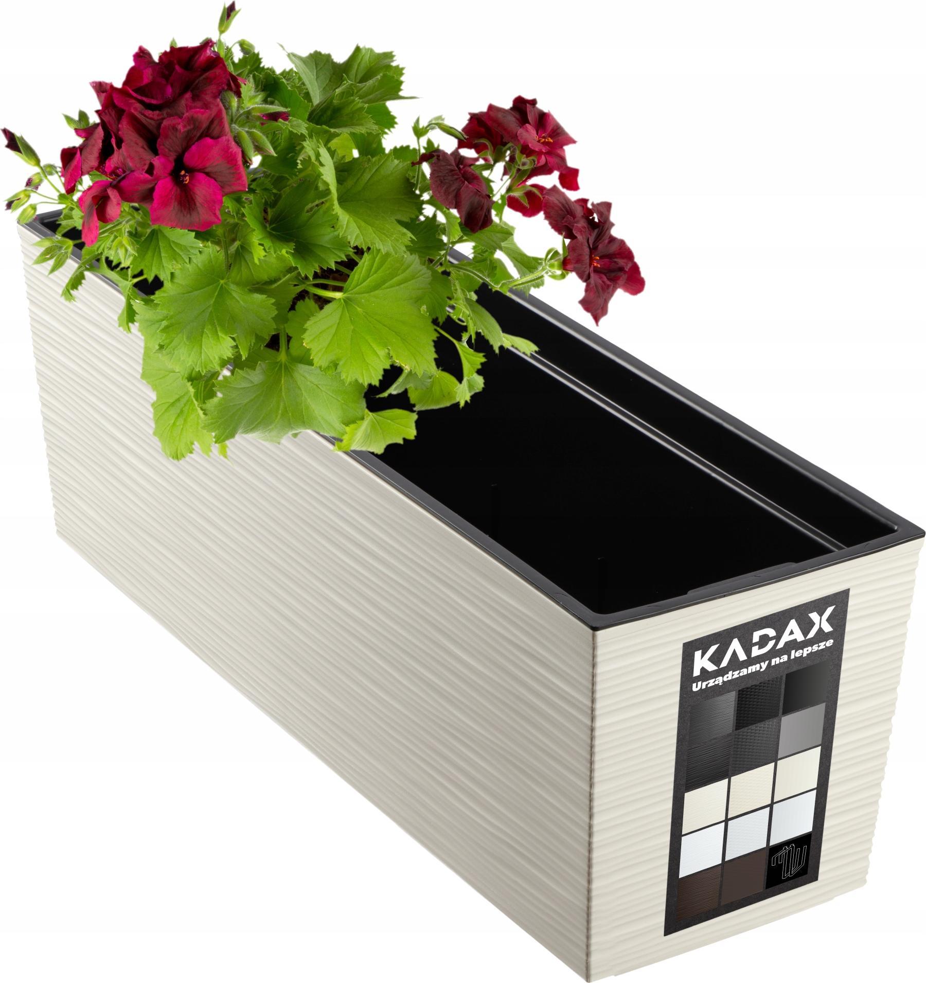 Kadax DONICZKA SKRZYNKA BALKONOWA + WKŁAD 19x56cm KREM