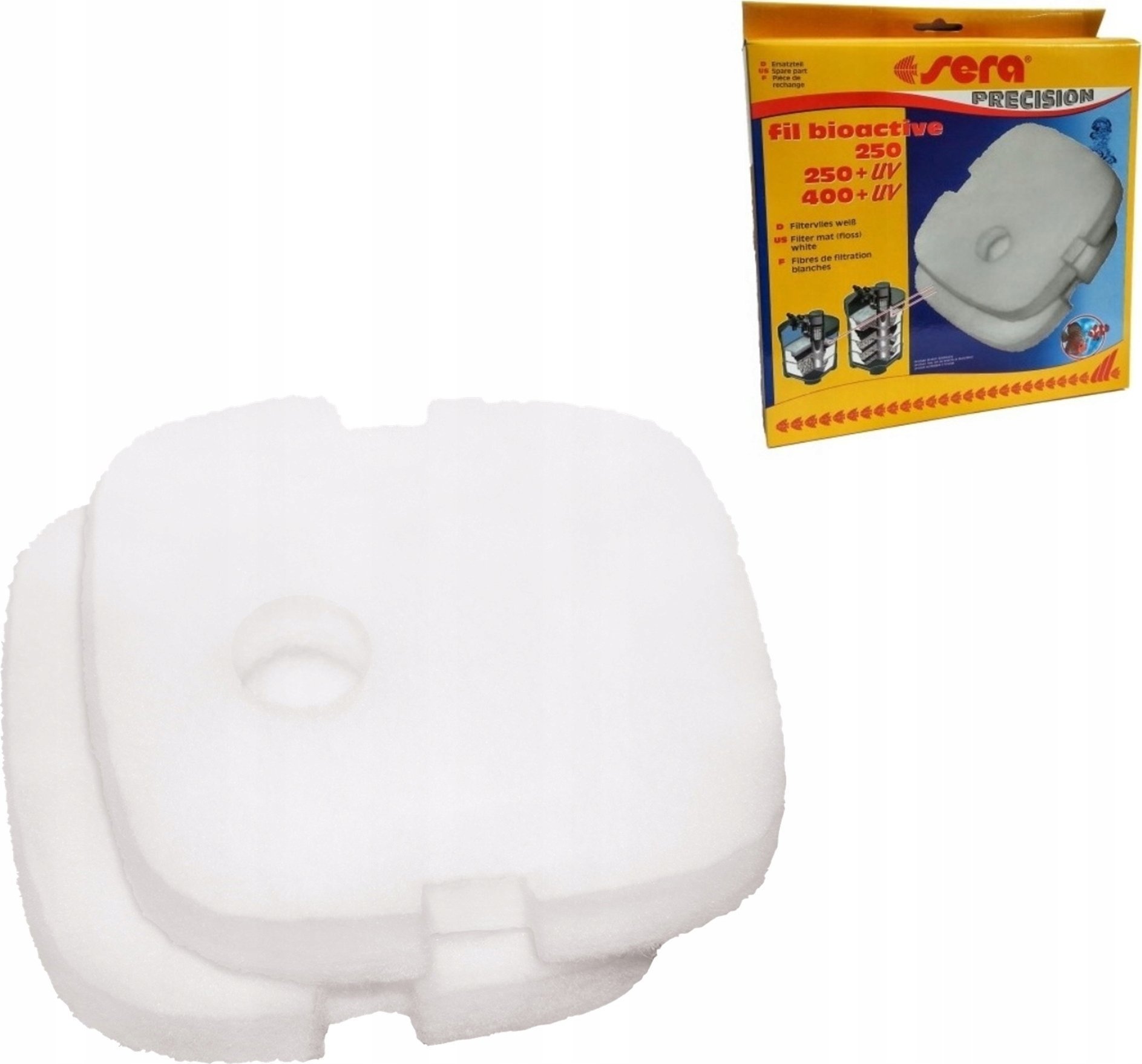 Sera Włóknina filtracyjna biała do Fil 250, 250 + UV, 400 + UV 2szt/OPAK