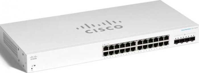 Cisco Cisco switch CBS220-24T-4G, 24xGbE RJ45, 4xSFP, fanless - REFRESH