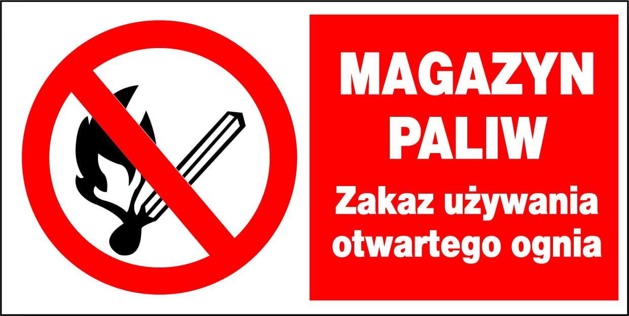 Mój dom Zi-45 Magazyn Paliw Zakaz Używania Otwartego Ognia